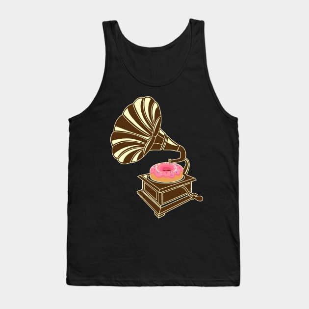 gramophone donut Tank Top by Mako Design 